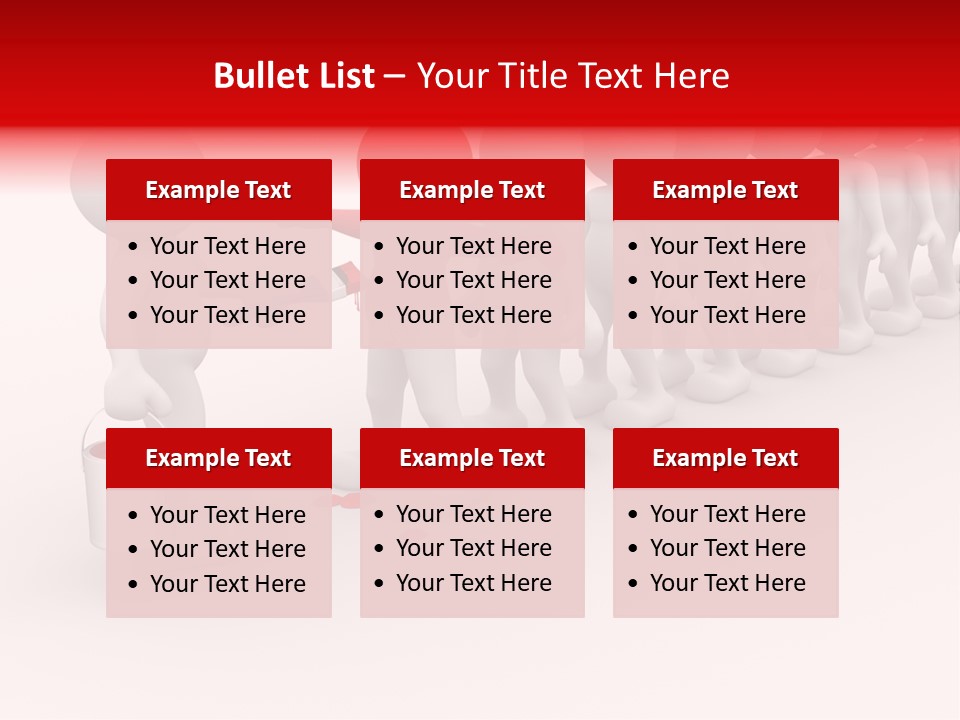 A Group Of People Standing In A Line With Paint On Them PowerPoint Template