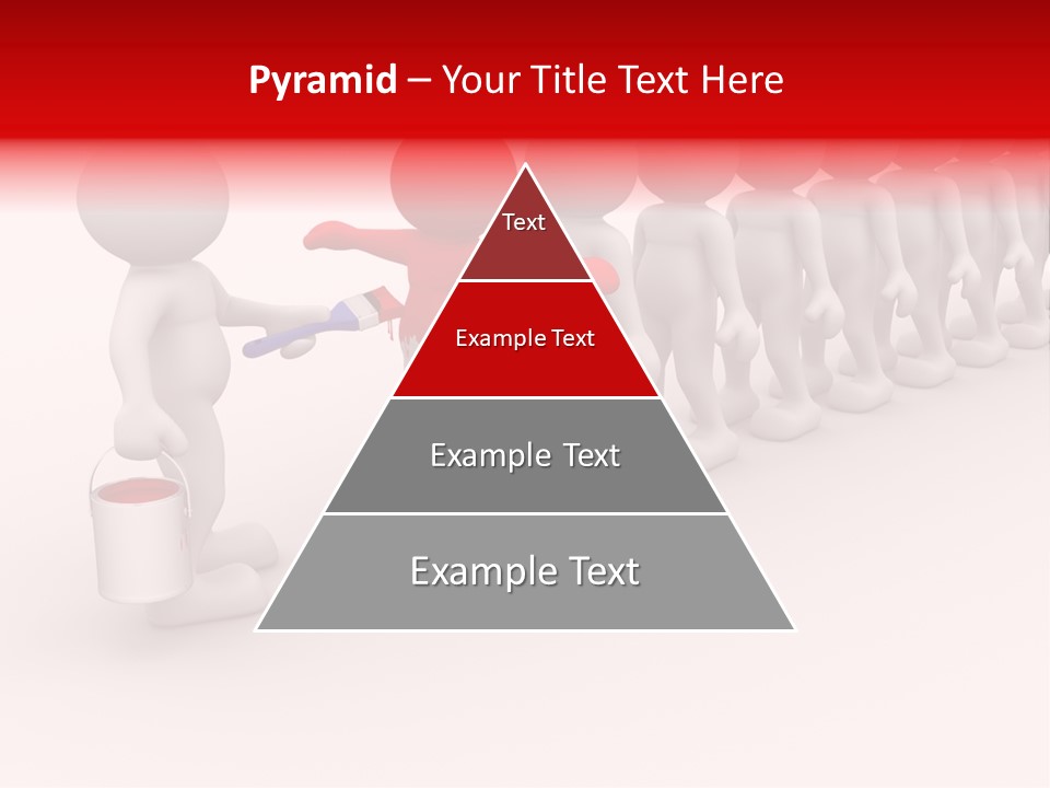 A Group Of People Standing In A Line With Paint On Them PowerPoint Template