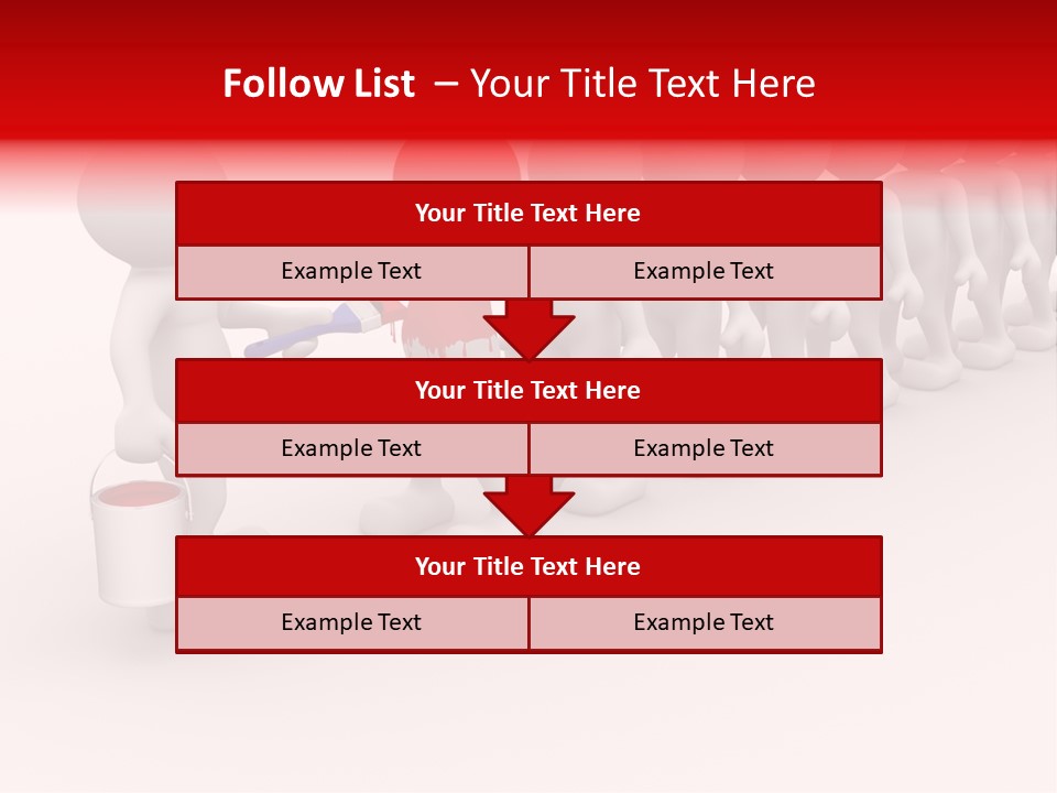 A Group Of People Standing In A Line With Paint On Them PowerPoint Template