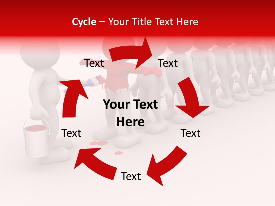 A Group Of People Standing In A Line With Paint On Them PowerPoint Template