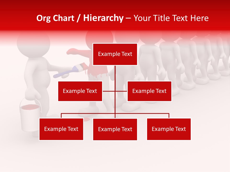 A Group Of People Standing In A Line With Paint On Them PowerPoint Template