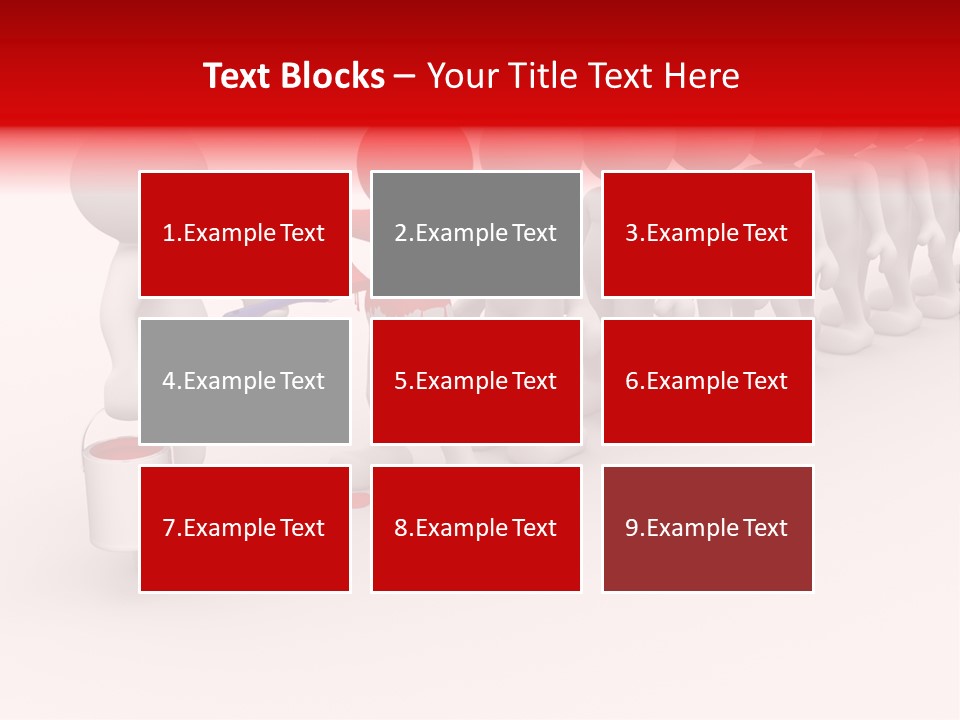 A Group Of People Standing In A Line With Paint On Them PowerPoint Template