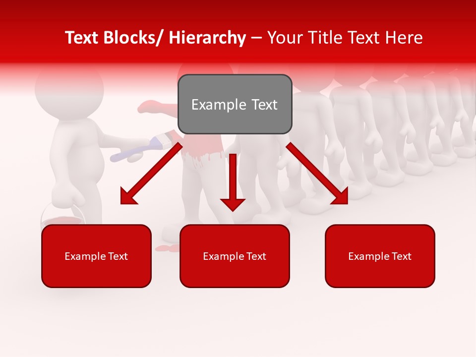 A Group Of People Standing In A Line With Paint On Them PowerPoint Template