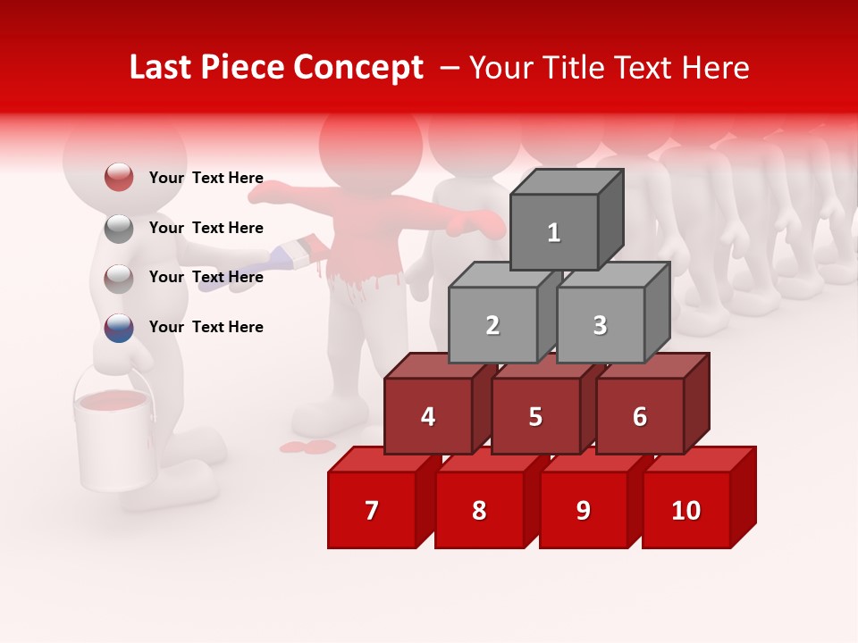 A Group Of People Standing In A Line With Paint On Them PowerPoint Template