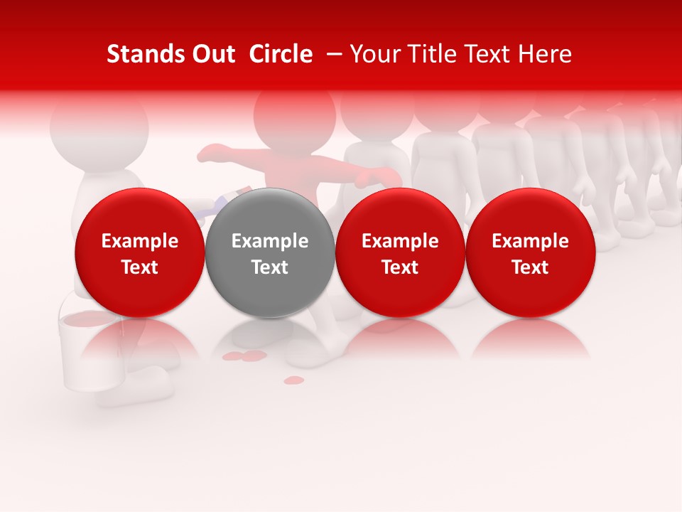 A Group Of People Standing In A Line With Paint On Them PowerPoint Template