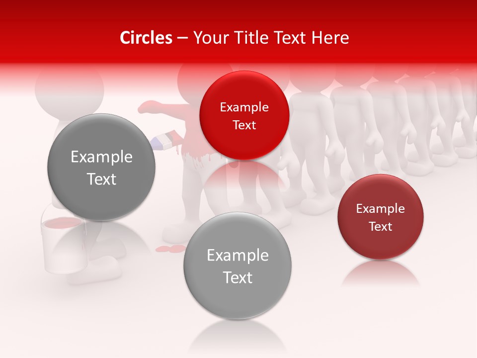 A Group Of People Standing In A Line With Paint On Them PowerPoint Template