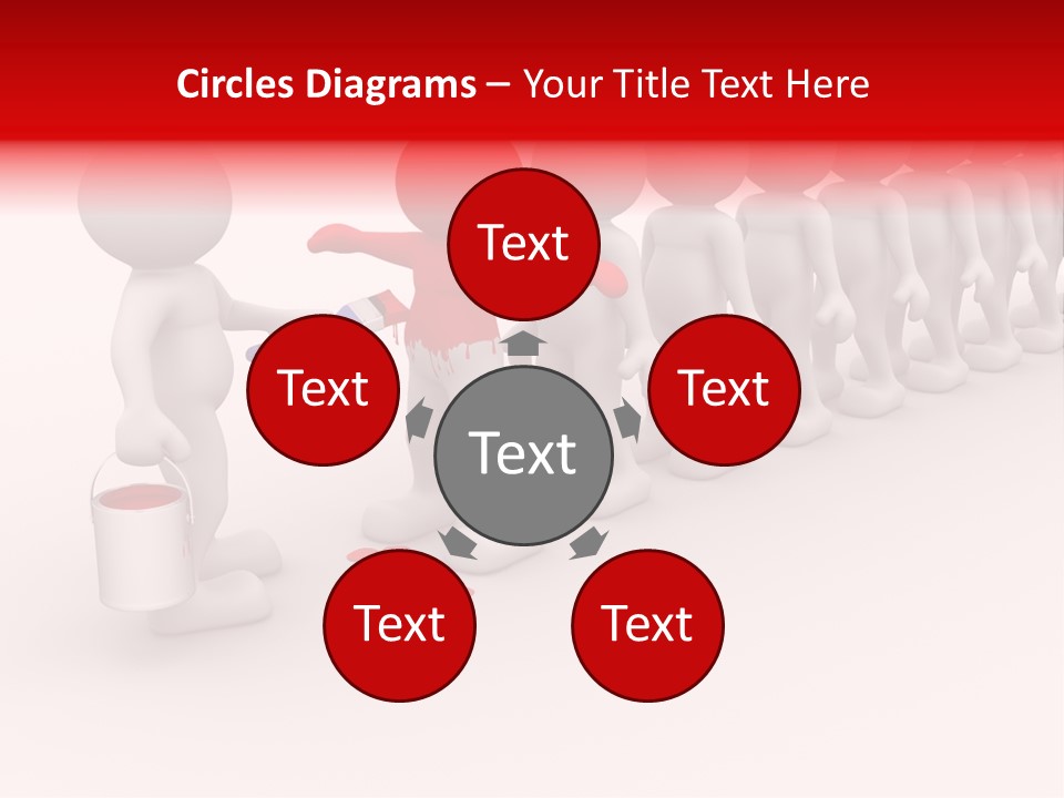 A Group Of People Standing In A Line With Paint On Them PowerPoint Template