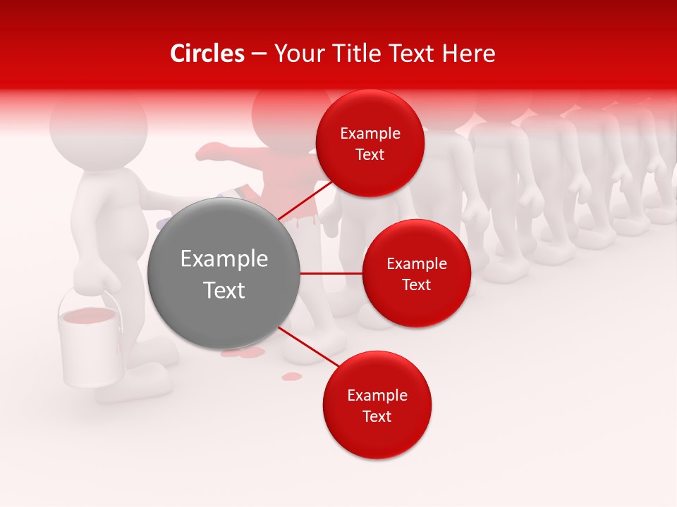 A Group Of People Standing In A Line With Paint On Them PowerPoint Template