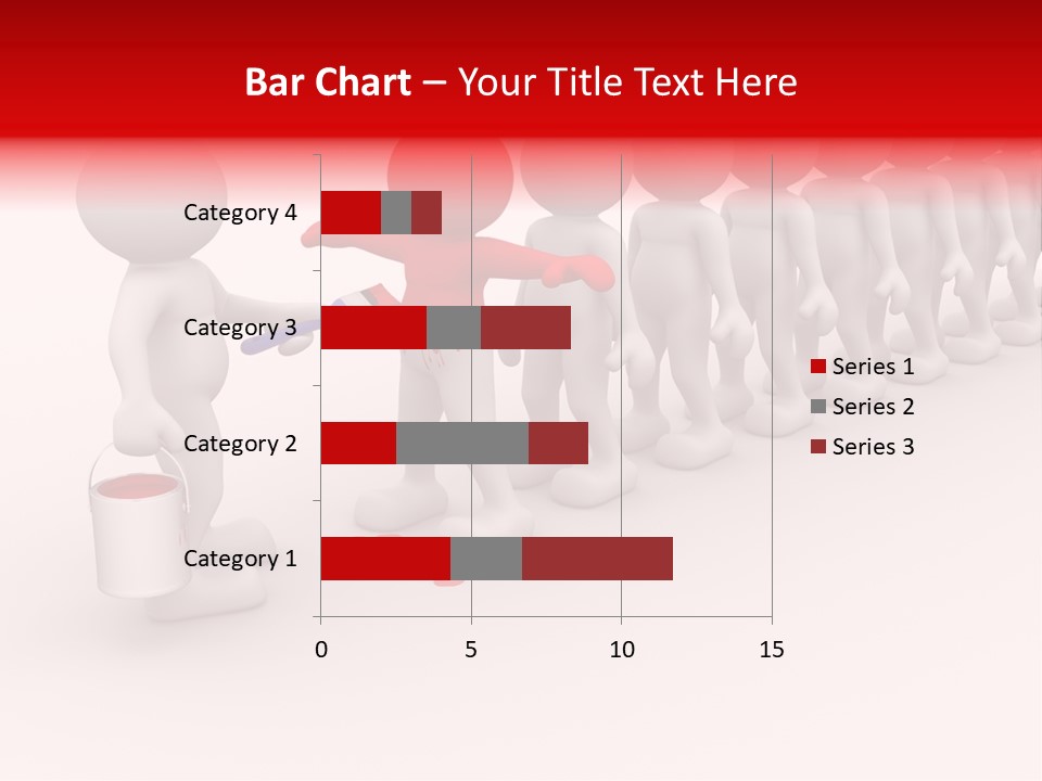 A Group Of People Standing In A Line With Paint On Them PowerPoint Template