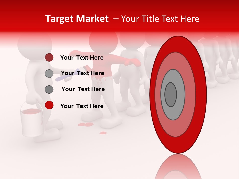 A Group Of People Standing In A Line With Paint On Them PowerPoint Template