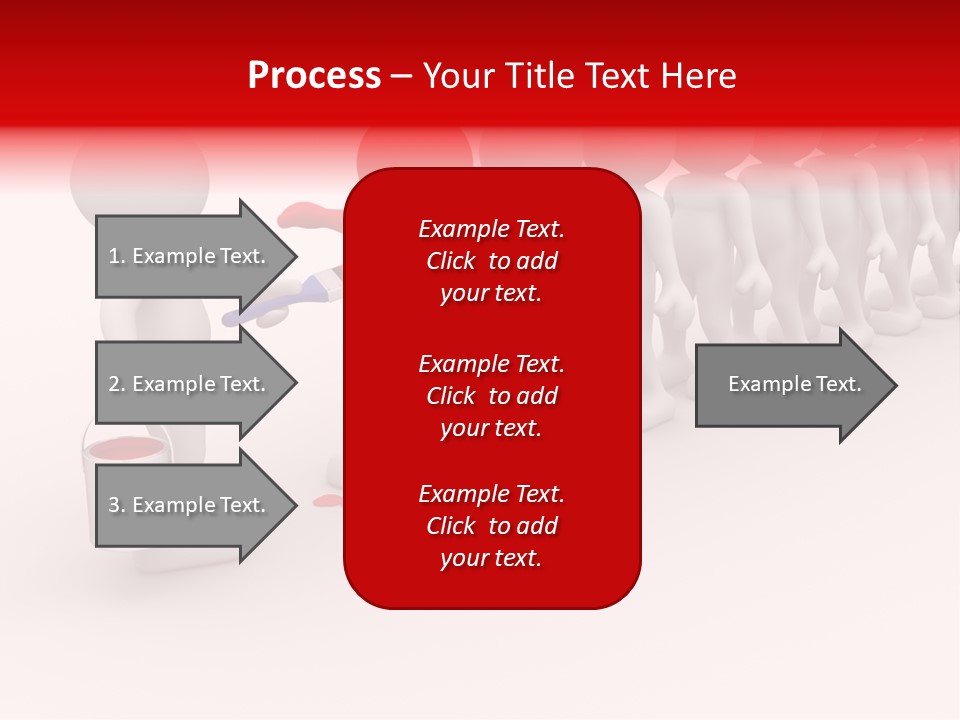 A Group Of People Standing In A Line With Paint On Them PowerPoint Template