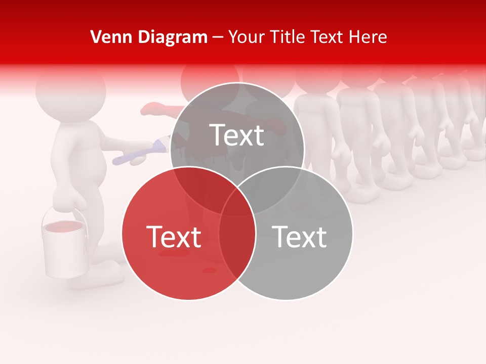A Group Of People Standing In A Line With Paint On Them PowerPoint Template