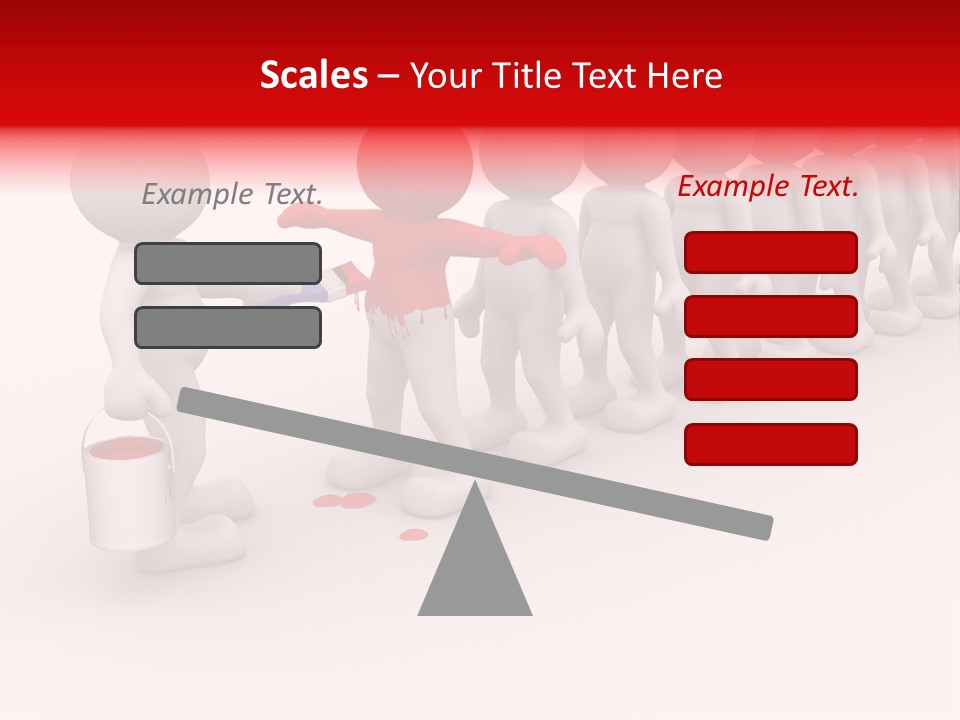 A Group Of People Standing In A Line With Paint On Them PowerPoint Template