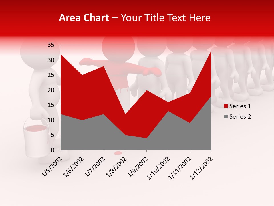 A Group Of People Standing In A Line With Paint On Them PowerPoint Template