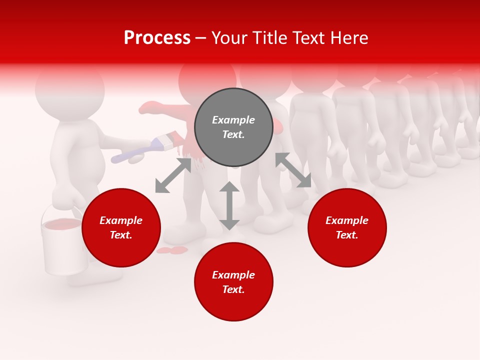 A Group Of People Standing In A Line With Paint On Them PowerPoint Template