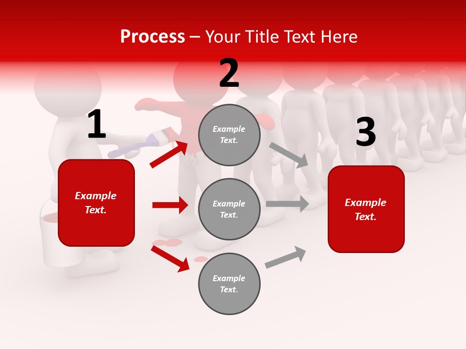 A Group Of People Standing In A Line With Paint On Them PowerPoint Template