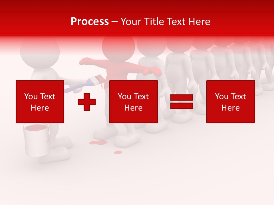 A Group Of People Standing In A Line With Paint On Them PowerPoint Template