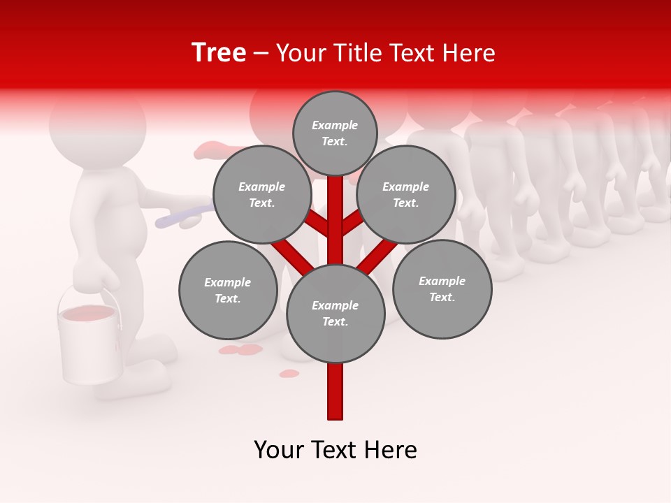 A Group Of People Standing In A Line With Paint On Them PowerPoint Template