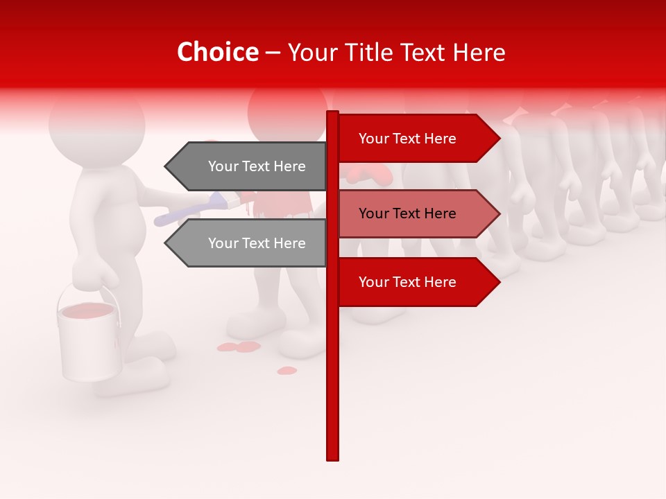 A Group Of People Standing In A Line With Paint On Them PowerPoint Template