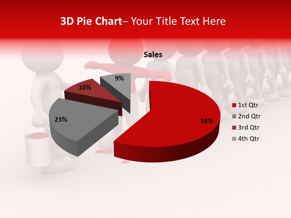 A Group Of People Standing In A Line With Paint On Them PowerPoint Template