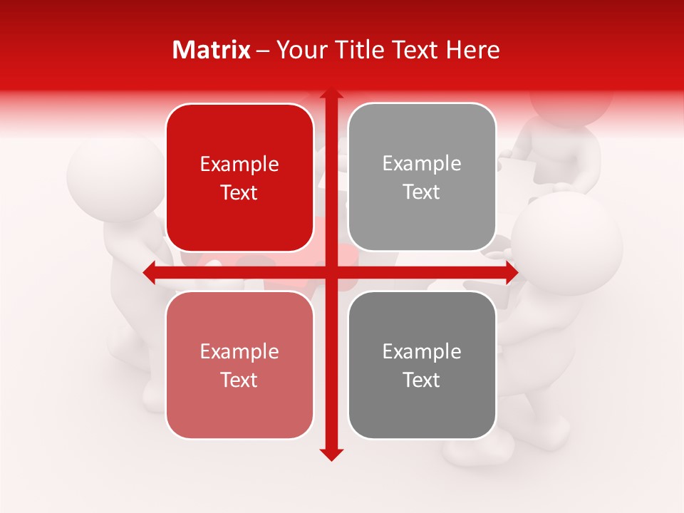 Red Illustration Help PowerPoint Template