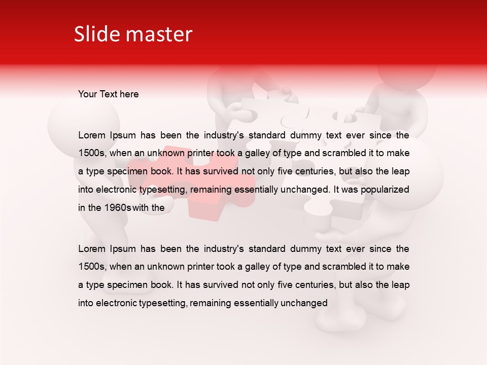 Red Illustration Help PowerPoint Template