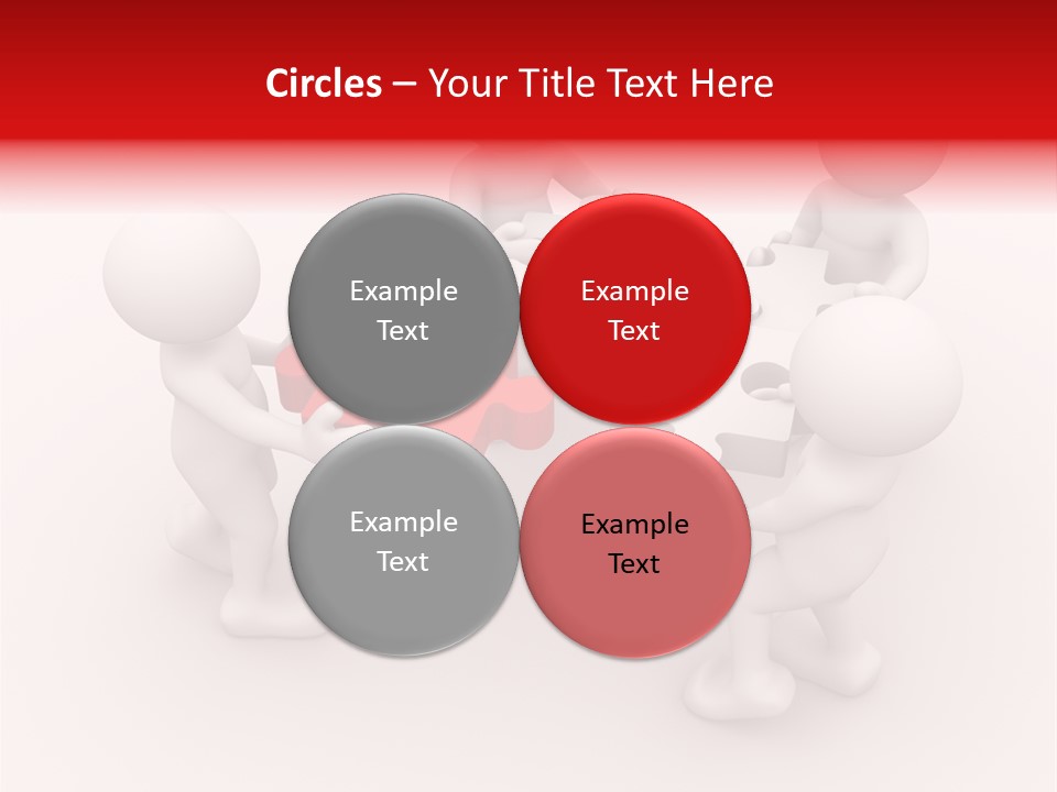 Red Illustration Help PowerPoint Template