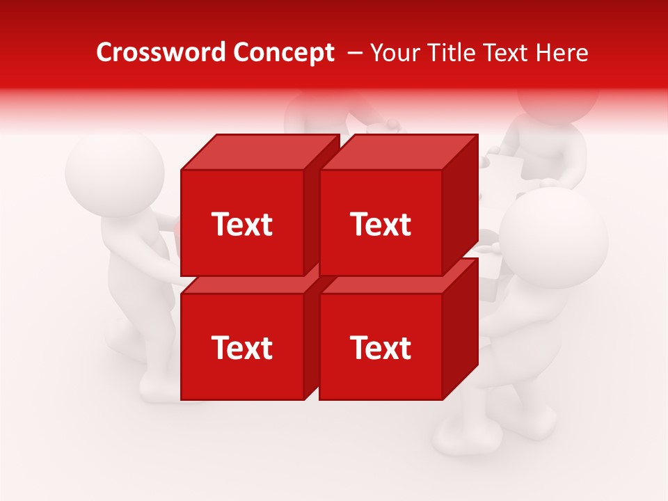 Red Illustration Help PowerPoint Template