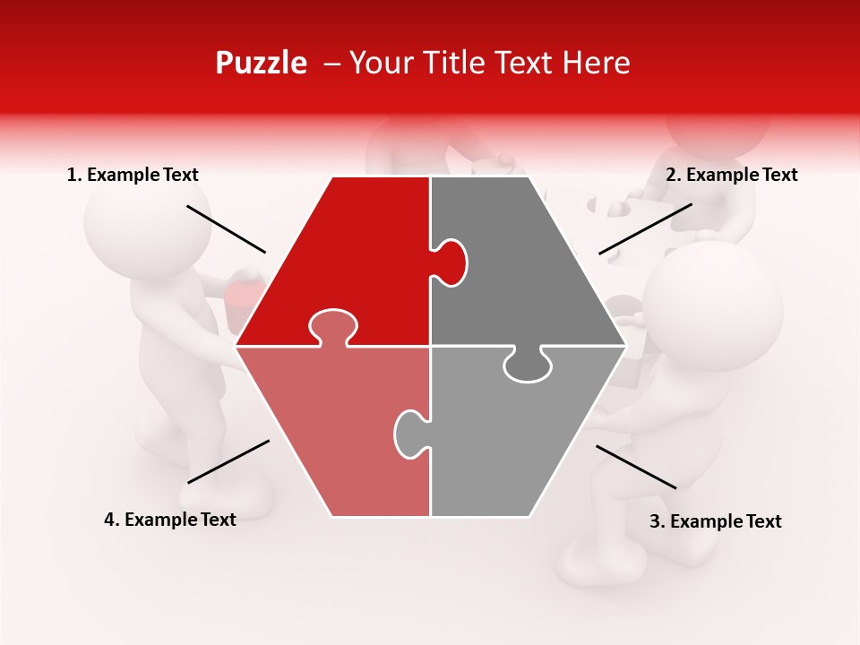 Red Illustration Help PowerPoint Template