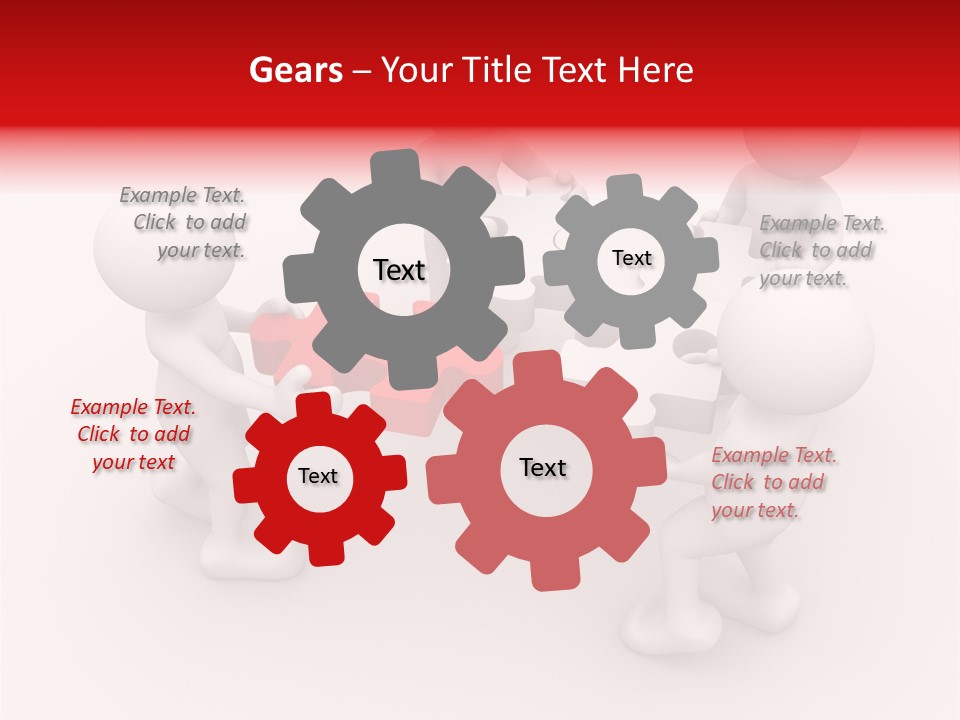 Red Illustration Help PowerPoint Template