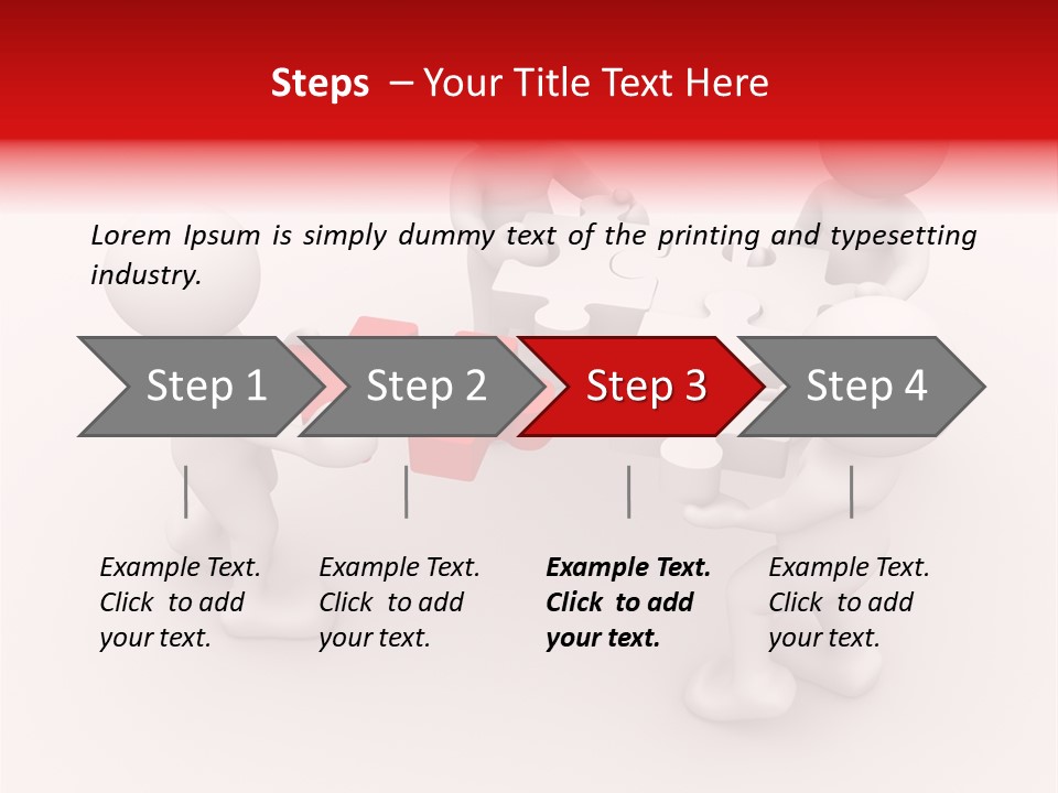Red Illustration Help PowerPoint Template