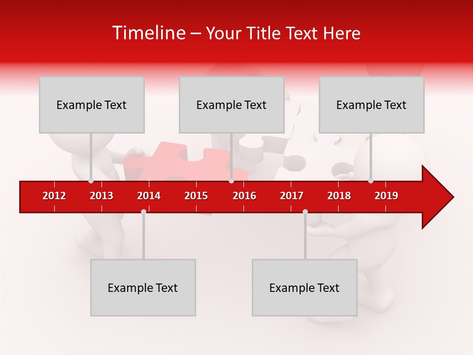 Red Illustration Help PowerPoint Template