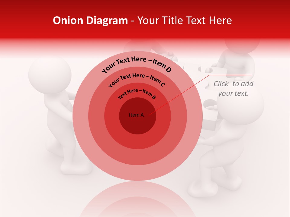 Red Illustration Help PowerPoint Template