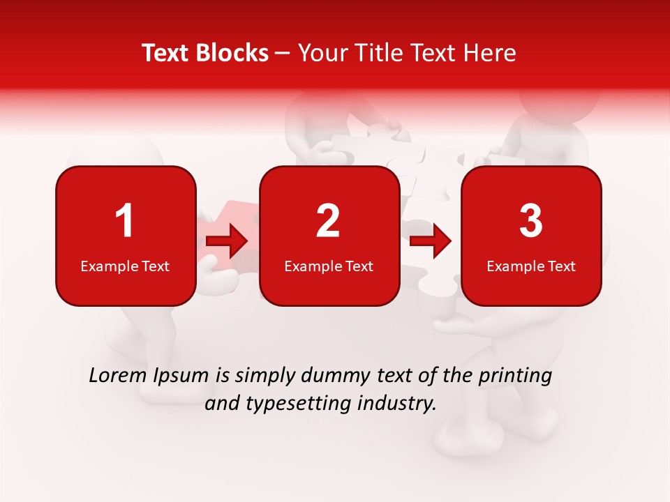 Red Illustration Help PowerPoint Template