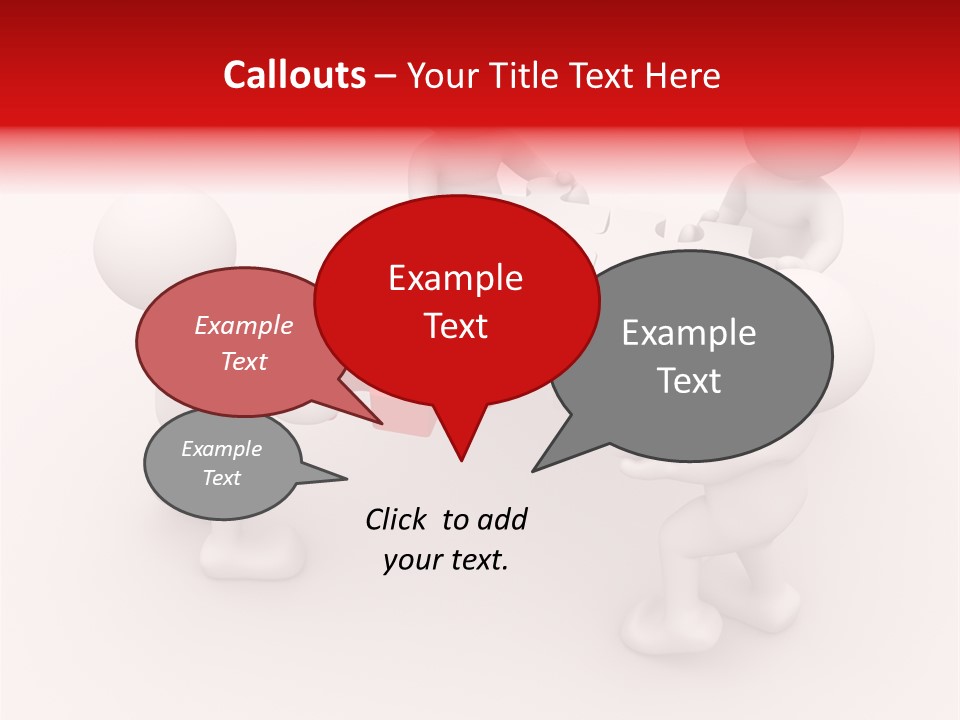 Red Illustration Help PowerPoint Template