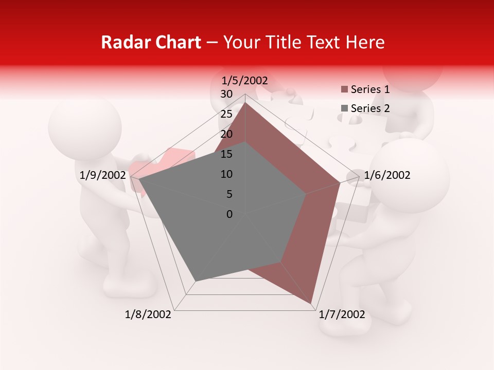 Red Illustration Help PowerPoint Template