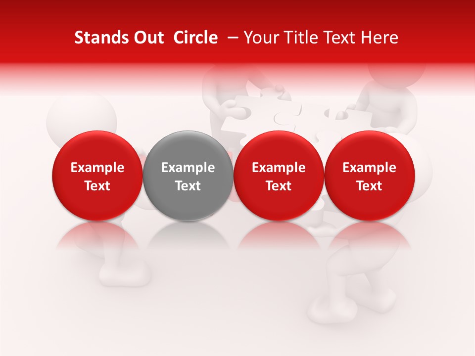 Red Illustration Help PowerPoint Template