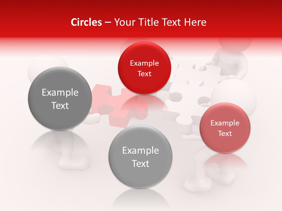 Red Illustration Help PowerPoint Template