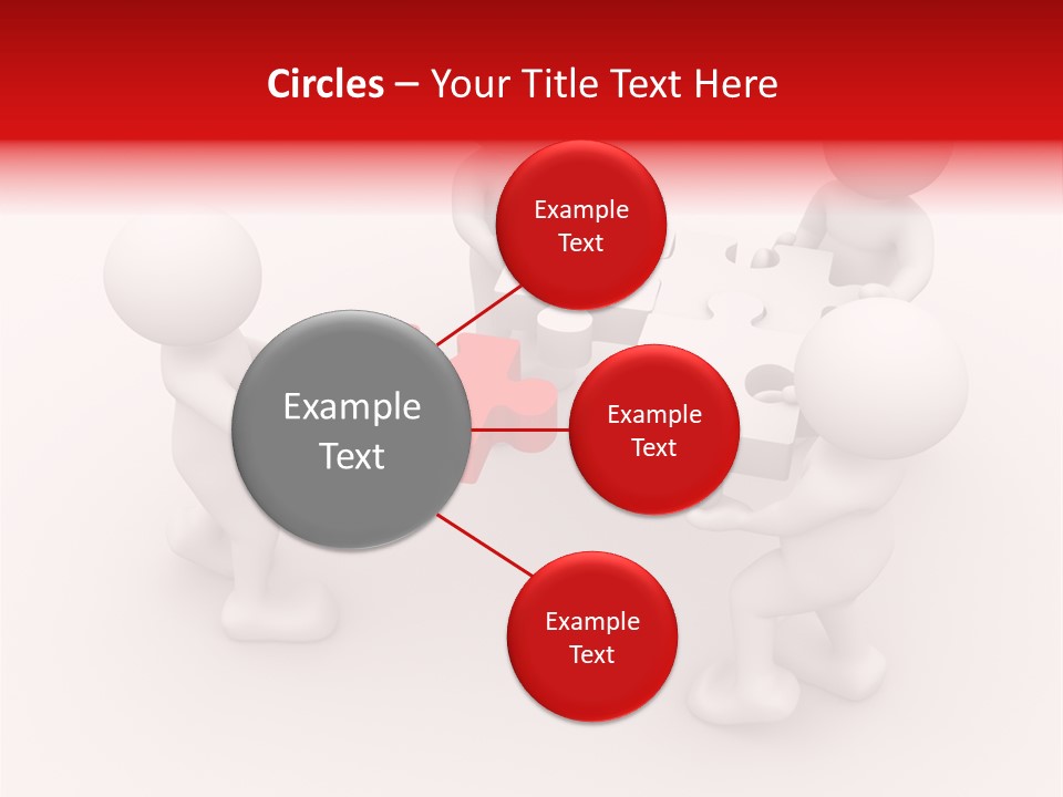 Red Illustration Help PowerPoint Template