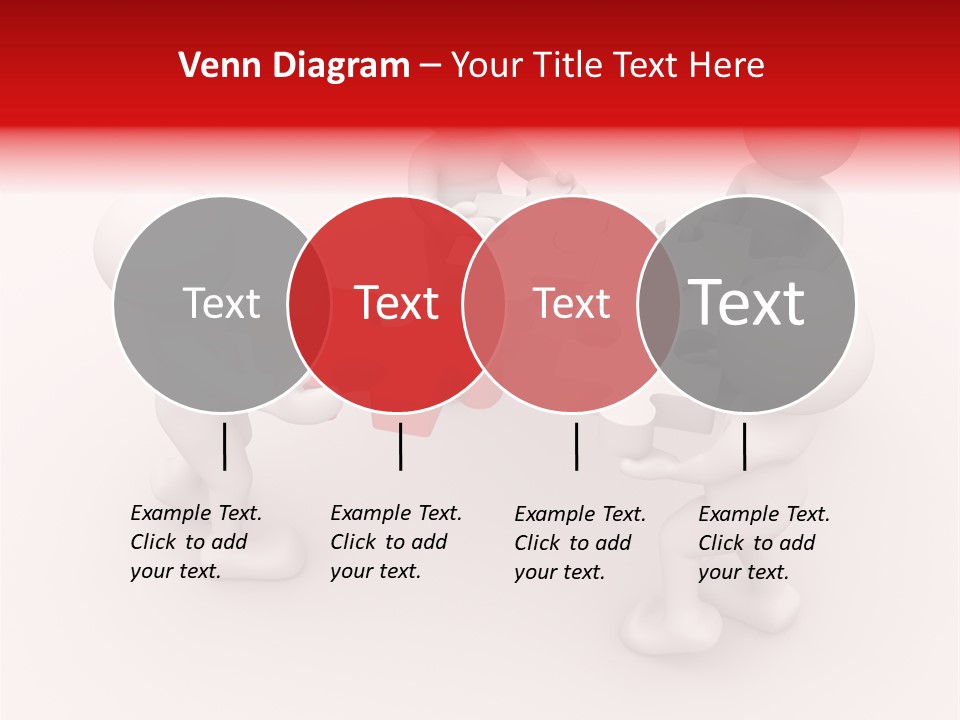 Red Illustration Help PowerPoint Template