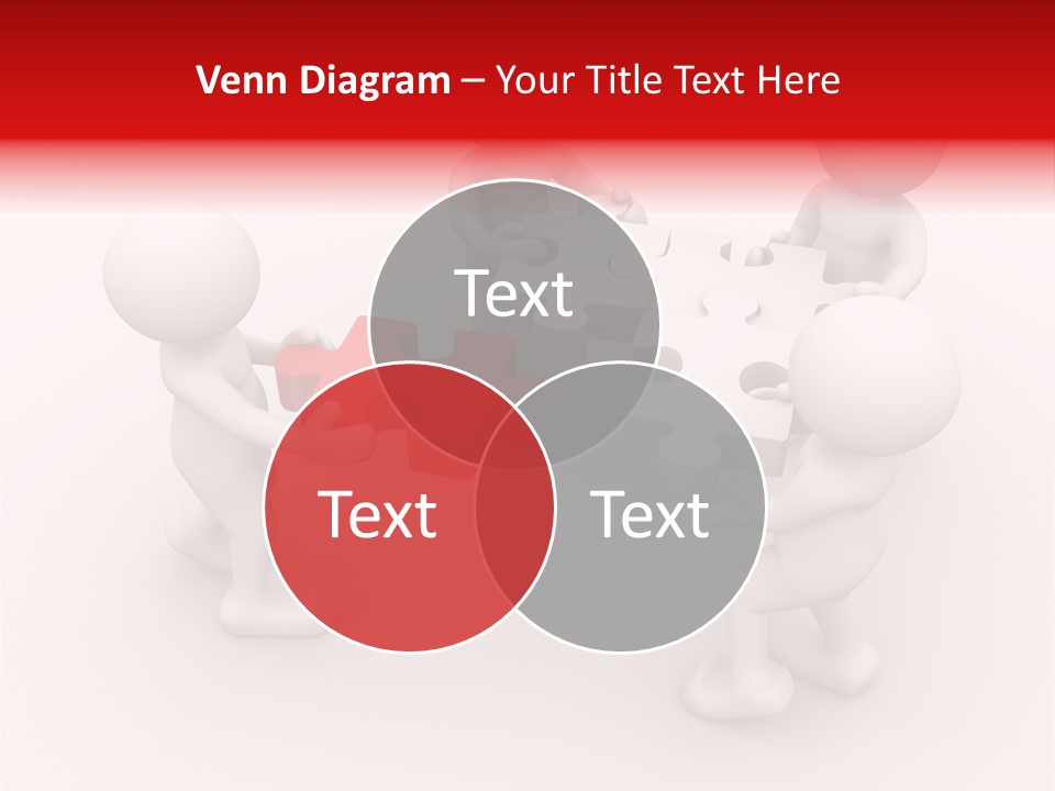 Red Illustration Help PowerPoint Template