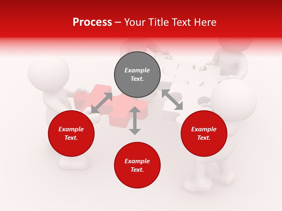 Red Illustration Help PowerPoint Template