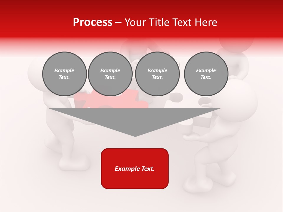 Red Illustration Help PowerPoint Template
