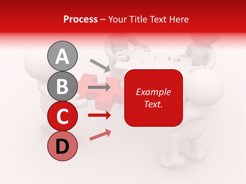 Red Illustration Help PowerPoint Template