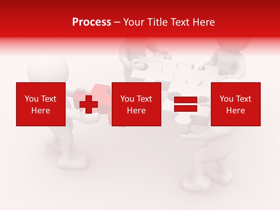 Red Illustration Help PowerPoint Template