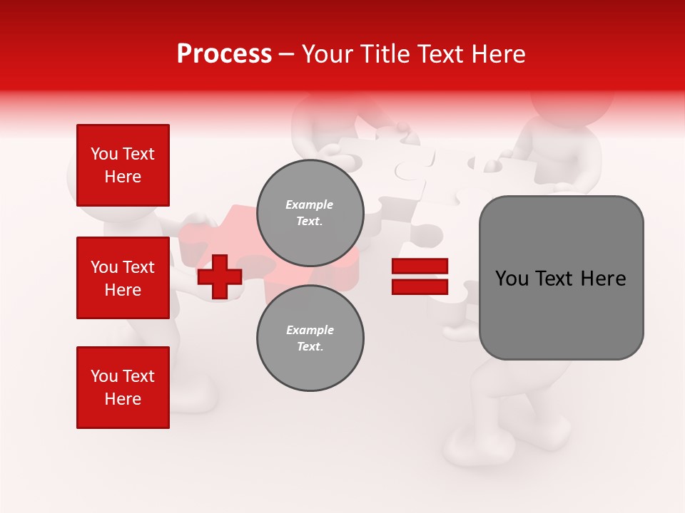 Red Illustration Help PowerPoint Template