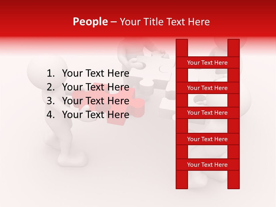 Red Illustration Help PowerPoint Template