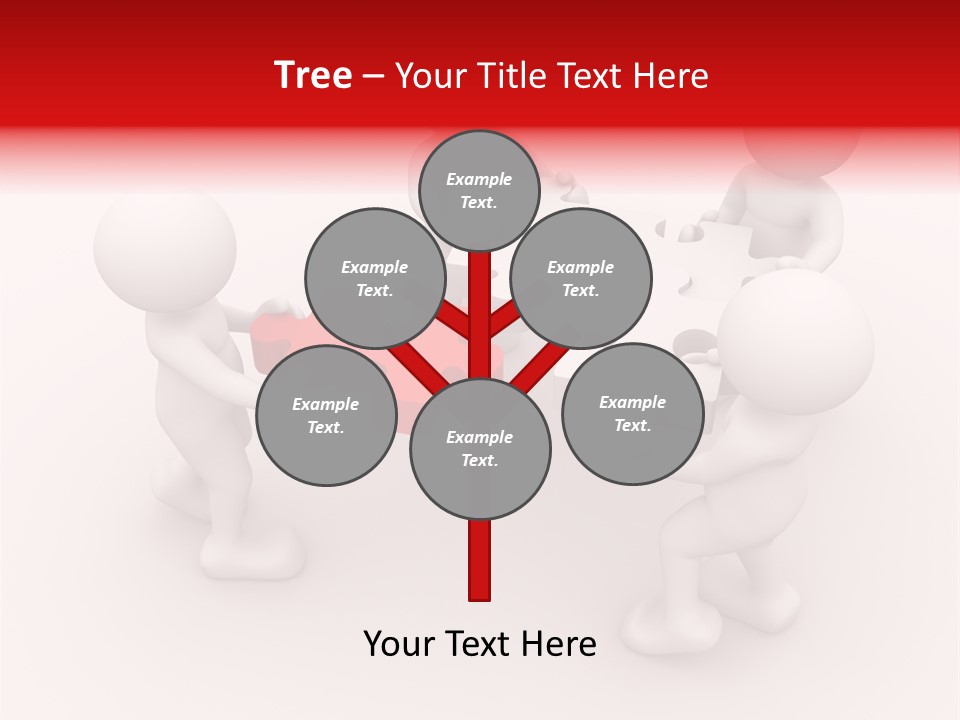 Red Illustration Help PowerPoint Template