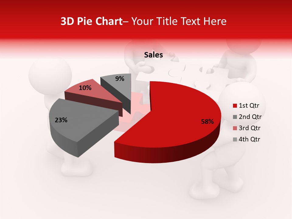 Red Illustration Help PowerPoint Template