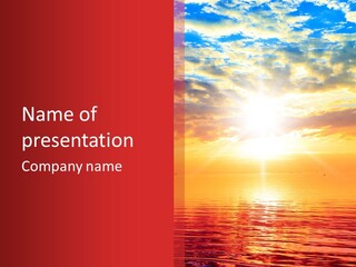 New Sunshine Wave PowerPoint Template